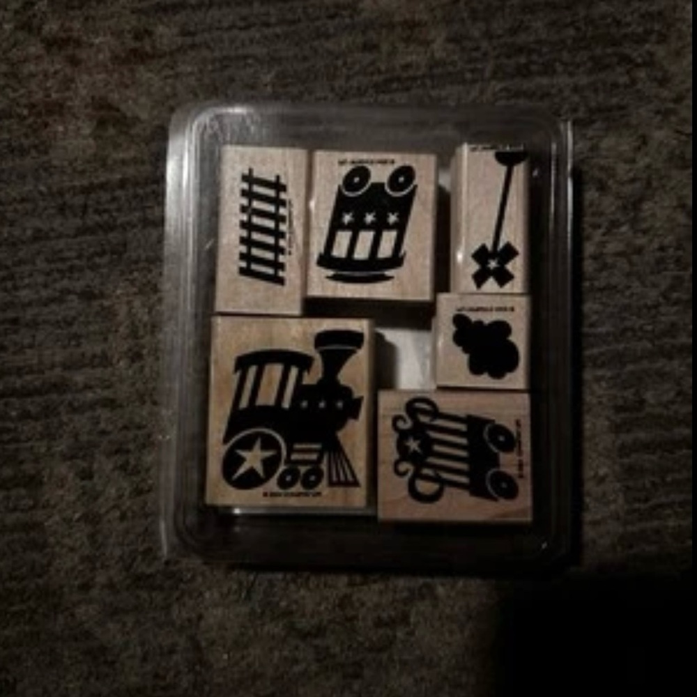 Stampin’ Up! Vintage 2002 Bugs Set & Little Engine Set Stamps Plus Ink - Picture 2 of 4